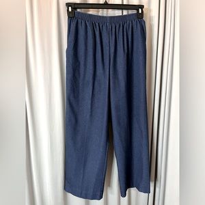 Alfred Dunner Denim Pull-On Straight Leg Pants